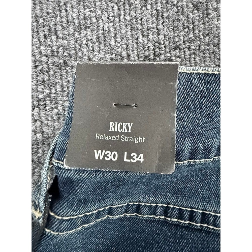 True Religion Ricky Relaxed Straight  30x34 Jeans Dark Woodland Wash NWT 700645 - Picture 5 of 16